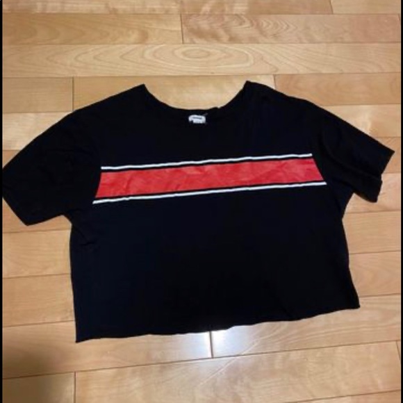 black cropped t-shirt - Picture 1 of 1
